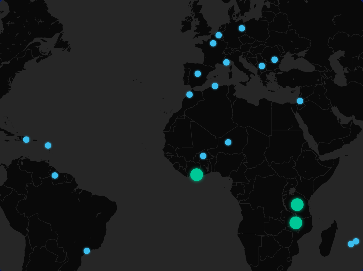 Snype deployment map