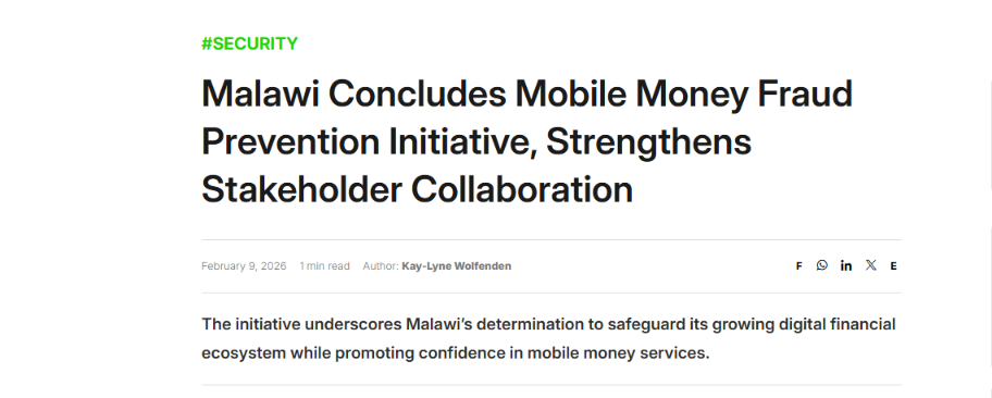 Malawi concludes mobile money fraud prevention initiative