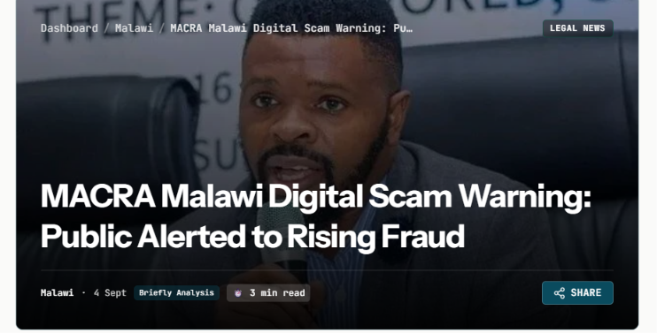 MACRA digital scam warning